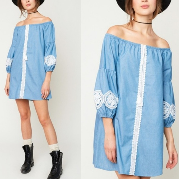 Dresses & Skirts - Lovely Boho Blue Dress